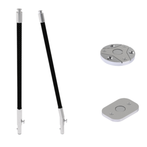 Palo in carbonio Ø20+base